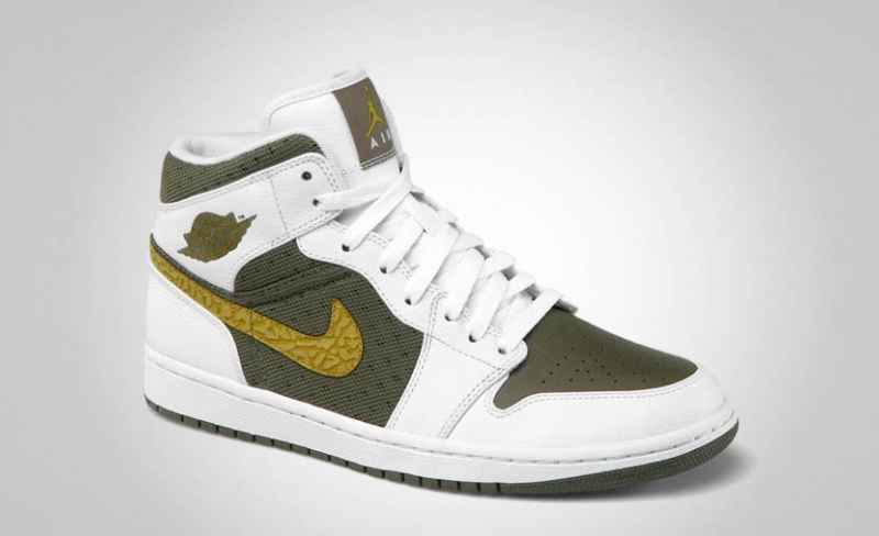 Air Jordan 1 Phat White / Peat Moss - Cargo Khaki